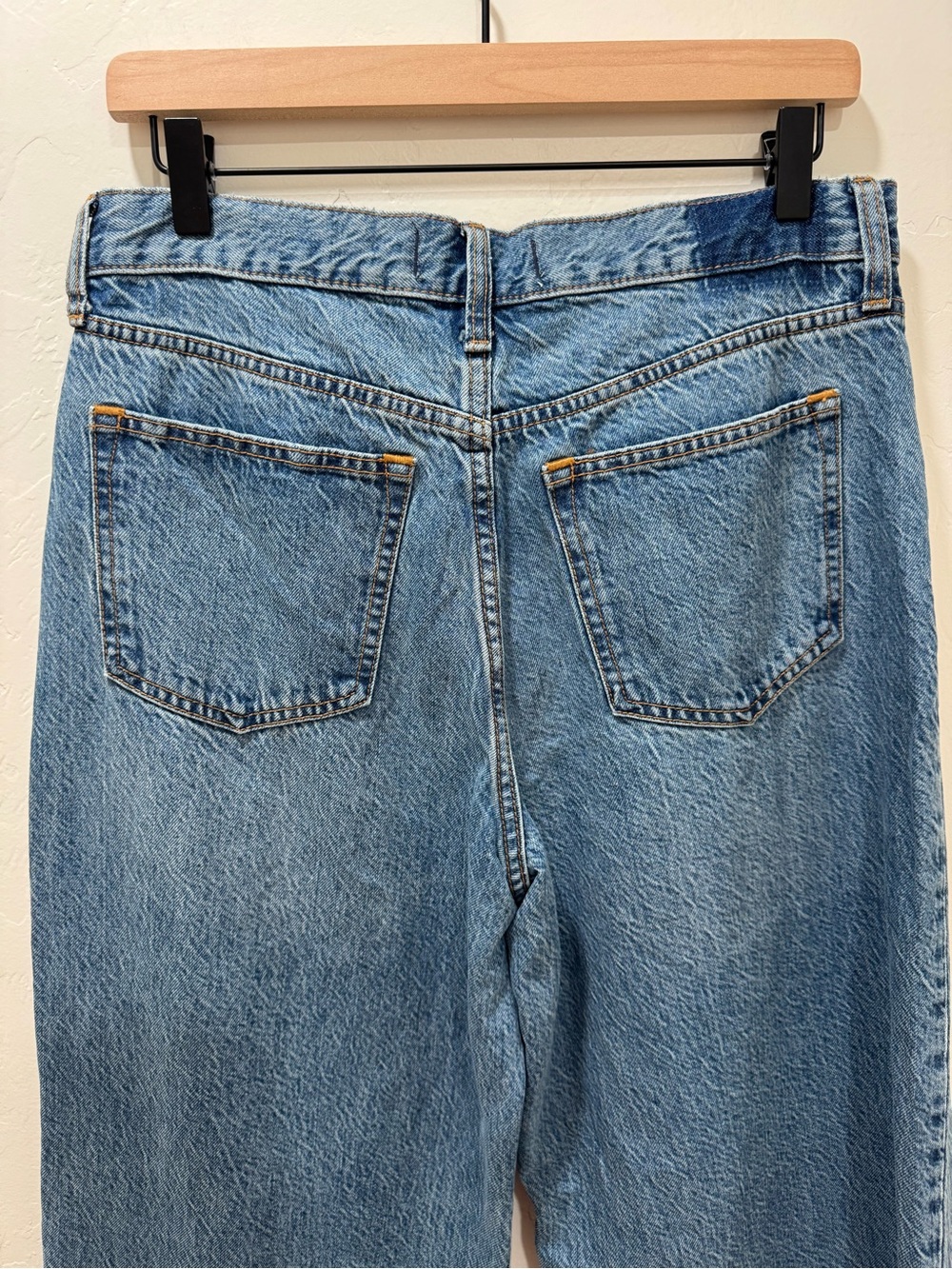 NWT Abercrombie & Fitch High Rise Wide Leg Jean Lightweight Drapey Rigid Raw Hem - Picture 11 of 16